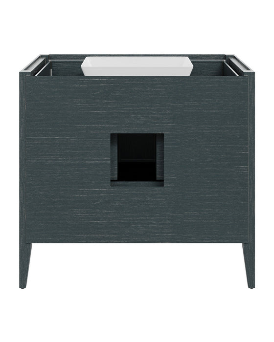 Currey and Company - 3800-0019 - Vanity with Rectangular Undermount Sink - Santos - Vintage Navy/Natural/White/Brushed Brass/Polished Nickel
