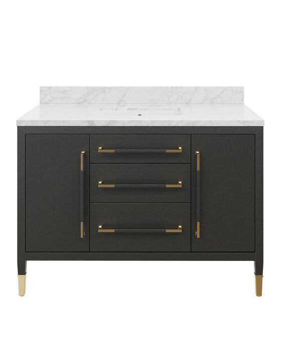 Currey and Company - 3800-0020 - Vanity with Rectangular Undermount Sink - Verona - Black/Natural/White/Champagne