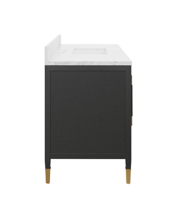 Currey and Company - 3800-0020 - Vanity with Rectangular Undermount Sink - Verona - Black/Natural/White/Champagne
