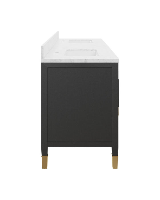 Currey and Company - 3800-0021 - Vanity with Rectangular Undermount Sink - Verona - Black/Natural/White/Champagne