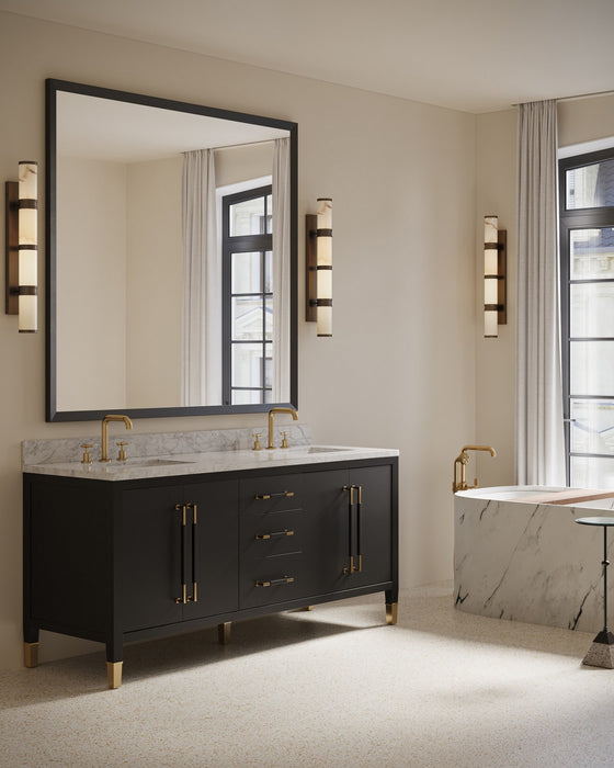 Currey and Company - 3800-0021 - Vanity with Rectangular Undermount Sink - Verona - Black/Natural/White/Champagne