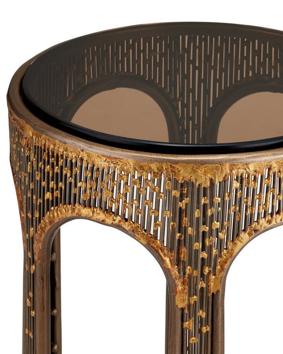 Currey and Company - 4000-0251 - Accent Table - Capella - Coffee Bronze/Smoke