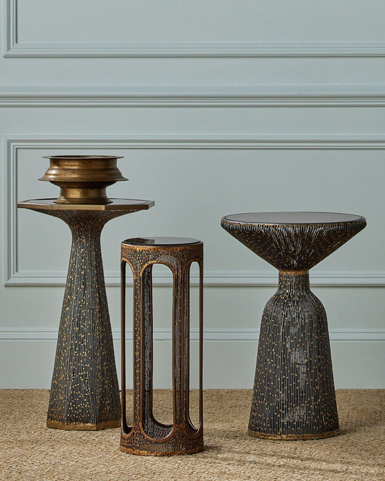 Currey and Company - 4000-0251 - Accent Table - Capella - Coffee Bronze/Smoke