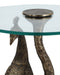 Currey and Company - 4000-0255 - Accent Table - Paonne - Antique Gold/Clear
