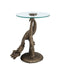 Currey and Company - 4000-0255 - Accent Table - Paonne - Antique Gold/Clear