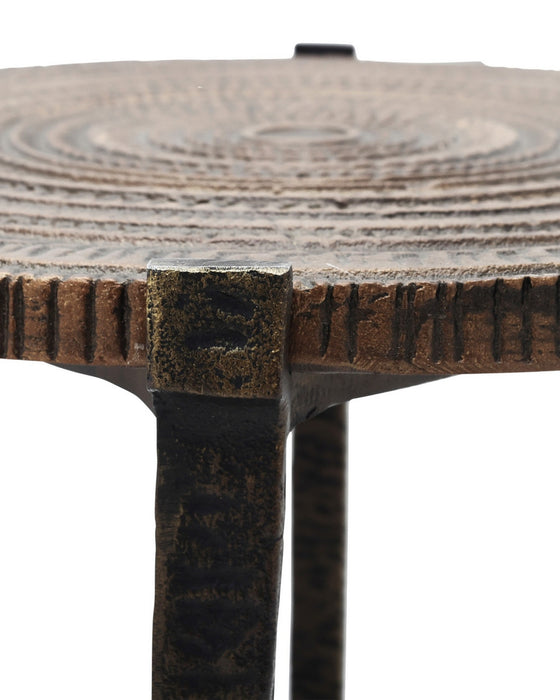 Currey and Company - 4000-0256 - Accent Table - Unity - Antique Bronze/Dark Bronze