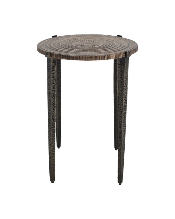 Currey and Company - 4000-0256 - Accent Table - Unity - Antique Bronze/Dark Bronze