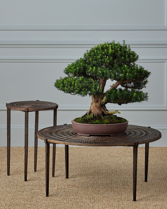 Currey and Company - 4000-0256 - Accent Table - Unity - Antique Bronze/Dark Bronze