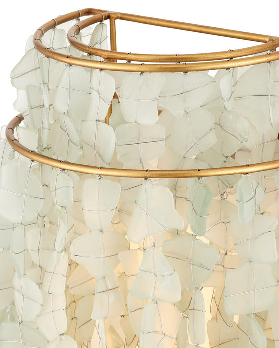 Currey and Company - 5000-0287 - One Light Wall Sconce - Verre de Mer - Seaglass/Contemporary Gold​