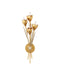 Currey and Company - 5000-0289 - Four Light Wall Sconce - Hortensia - Contemporary Gold Leaf/Contemporary Gold/Contemporary Silver Leaf