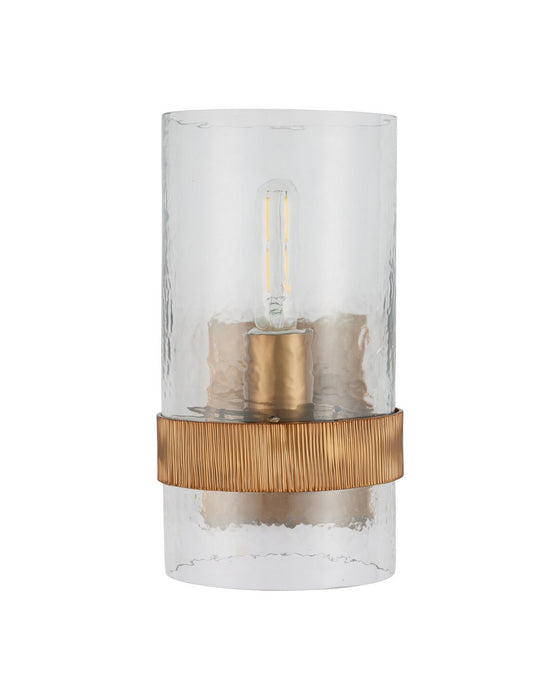 Currey and Company - 5000-0294 - One Light Wall Sconce - Sudeley - Clear/Satin Brass