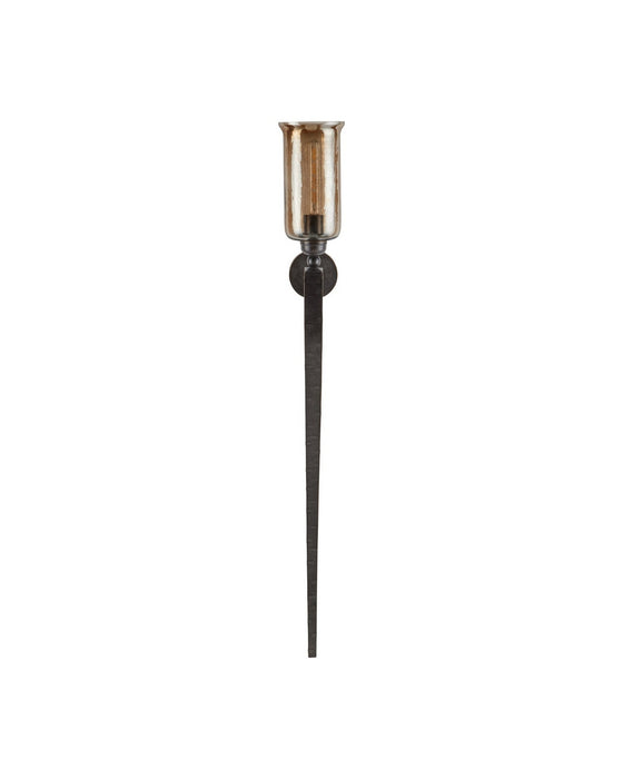Currey and Company - 5000-0297 - One Light Wall Sconce - Wemyss - Gilded Oak/Smoke