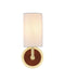 Currey and Company - 5000-0298 - One Light Wall Sconce - Ellerston - Saddle Brown/Brushed Brass