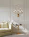 Currey and Company - 5000-0299 - Ten Light Wall Sconce - Star Magnolia - Antique Brass/White/Clear