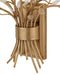 Currey and Company - 5000-0299 - Ten Light Wall Sconce - Star Magnolia - Antique Brass/White/Clear