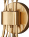 Currey and Company - 5000-0301 - Two Light Wall Sconce - Foliatura - Antique Brass/Off-White