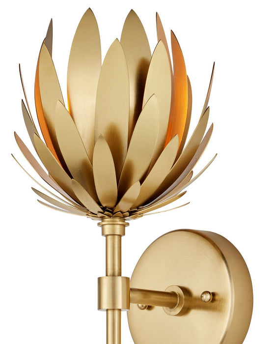Currey and Company - 5000-0302 - One Light Wall Sconce - Protea - Brass