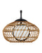 Currey and Company - 5500-0060 - One Light Wall Sconce - Carriage - Natural/Black/Frosted White