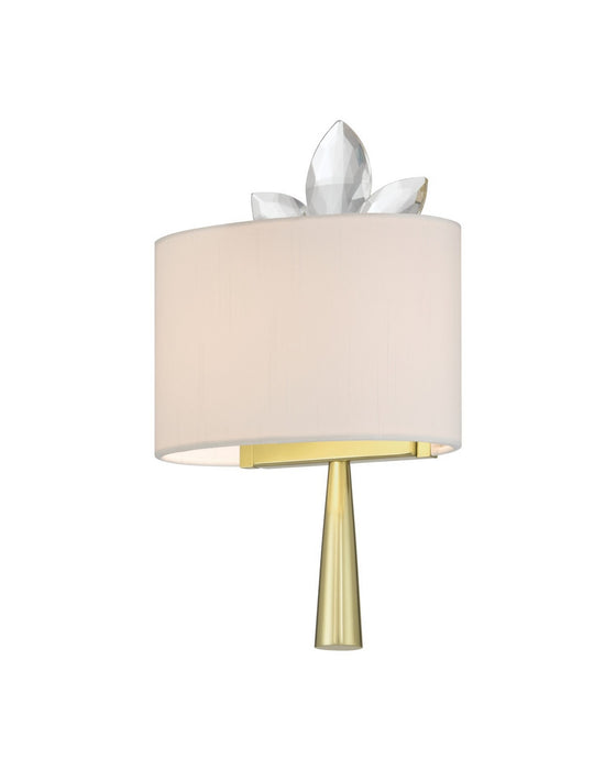 Currey and Company - 5900-0061 - One Light Wall Sconce - Trillium - Clear/Brass