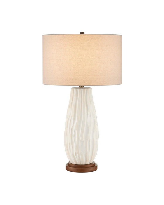 Currey and Company - 6000-1050 - One Light Table Lamp - Water-borne - Off-White/Natural