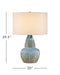 Currey and Company - 6000-1054 - One Light Table Lamp - Catania - Antique Blue Drip