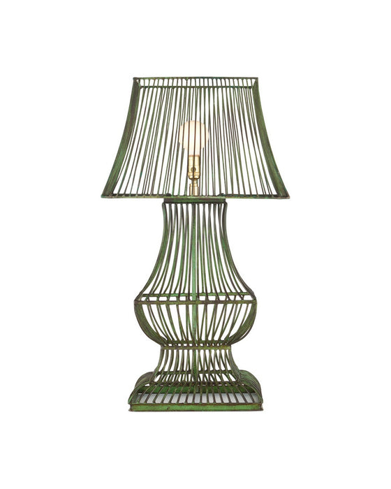 Currey and Company - 6000-1062 - One Light Table Lamp - Tuteurs - Distressed Green