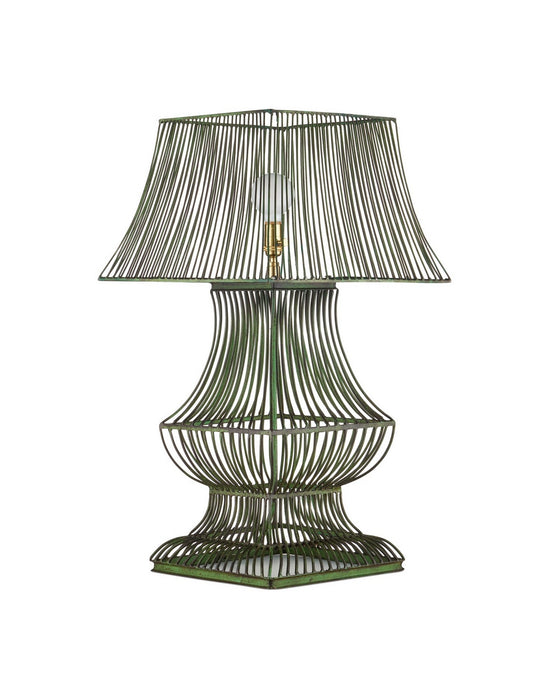 Currey and Company - 6000-1062 - One Light Table Lamp - Tuteurs - Distressed Green