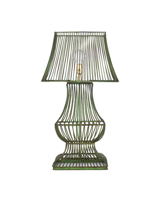 Currey and Company - 6000-1062 - One Light Table Lamp - Tuteurs - Distressed Green