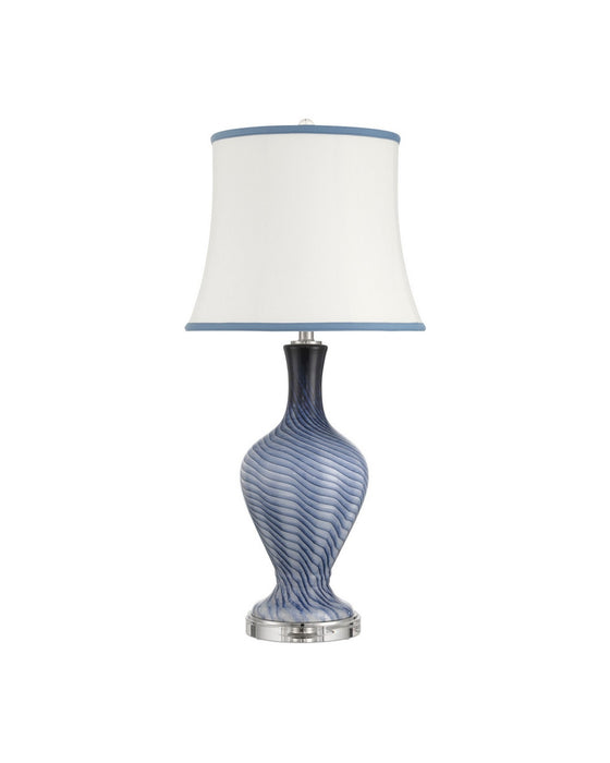 Currey and Company - 6000-1064 - One Light Table Lamp - Zeta - Gray Blue/Clear