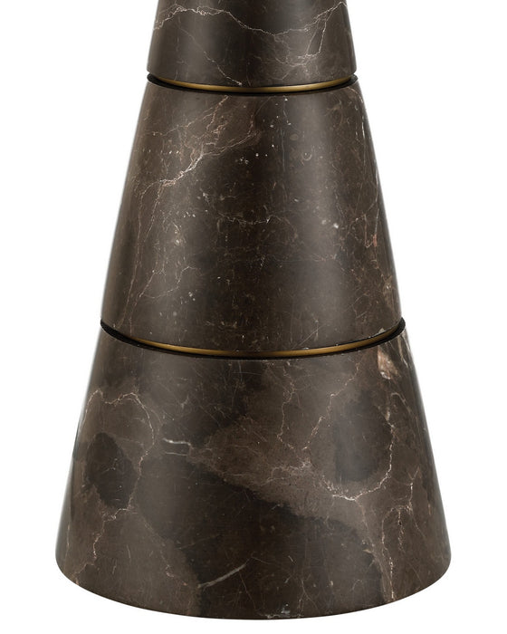 Currey and Company - 6000-1065 - Two Light Desk Lamp - Edith - Coffee Brown/Antique Brass