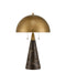Currey and Company - 6000-1065 - Two Light Desk Lamp - Edith - Coffee Brown/Antique Brass