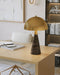 Currey and Company - 6000-1065 - Two Light Desk Lamp - Edith - Coffee Brown/Antique Brass