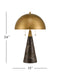 Currey and Company - 6000-1065 - Two Light Desk Lamp - Edith - Coffee Brown/Antique Brass