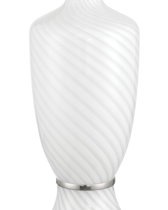 Currey and Company - 6000-1066 - Two Light Table Lamp - Classico - White/Clear/Polished Nickel