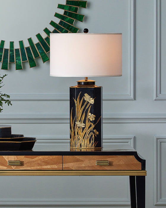 Currey and Company - 6000-1075 - One Light Table Lamp - Glasshouse - Black/Gold