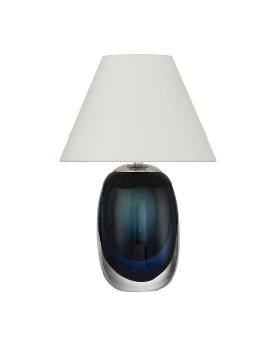 Currey and Company - 6700-0019 - LED Table Lamp - Danza - Blue/Clear/Polished NIckel