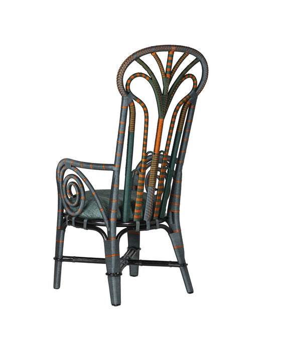 Currey and Company - 7000-1052 - Armchair - Benin Throne - Green/Orange