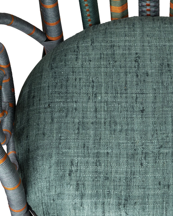 Currey and Company - 7000-1052 - Armchair - Benin Throne - Green/Orange