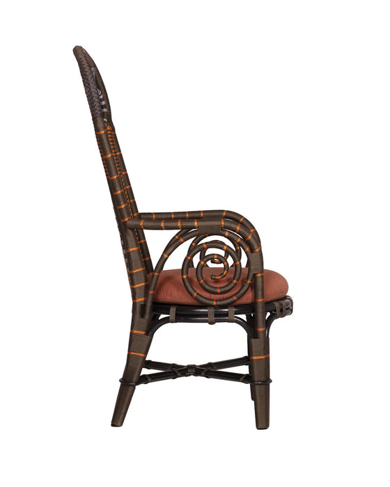 Currey and Company - 7000-1062 - Armchair - Benin Throne - Brown/Orange