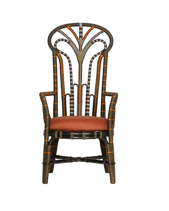 Currey and Company - 7000-1062 - Armchair - Benin Throne - Brown/Orange
