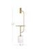Currey and Company - 8000-0173 - LED Floor Lamp - Eastlin - Antique Brass/White