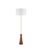 Currey and Company - 8000-0175 - One Light Floor Lamp - Lathe - Natural/Brushed Brass
