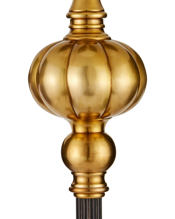 Currey and Company - 8000-0176 - One Light Floor Lamp - Haines - Bronze/Vintage Brass