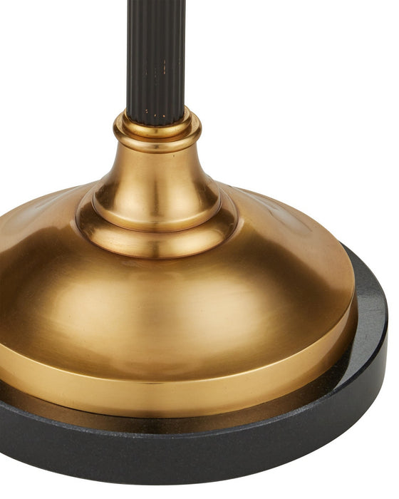 Currey and Company - 8000-0176 - One Light Floor Lamp - Haines - Bronze/Vintage Brass