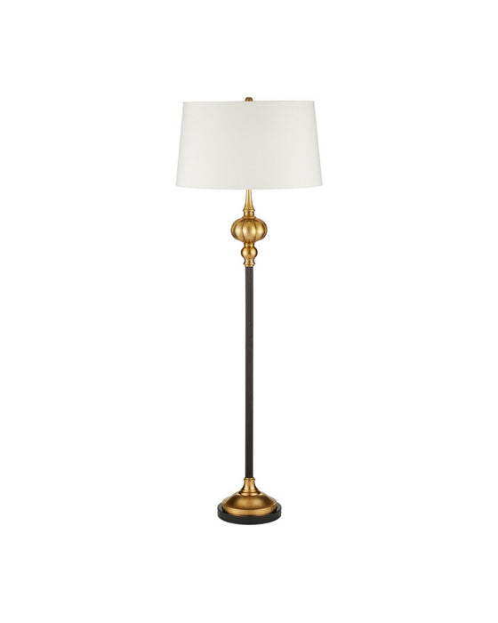 Currey and Company - 8000-0176 - One Light Floor Lamp - Haines - Bronze/Vintage Brass