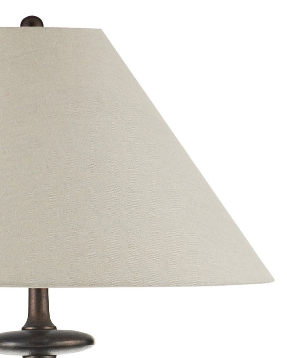 Currey and Company - 8000-0178 - One Light Floor Lamp - Aqueous - Dark Bronze