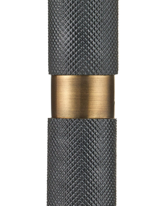 Currey and Company - 8000-0181 - One Light Floor Lamp - Gavin - Brass Antique/Matte Black