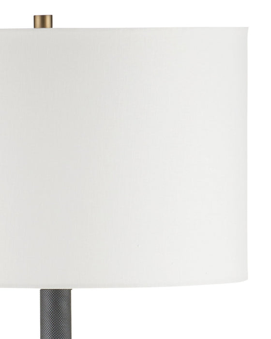 Currey and Company - 8000-0181 - One Light Floor Lamp - Gavin - Brass Antique/Matte Black