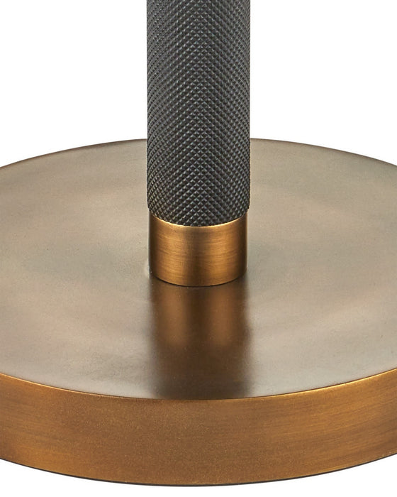 Currey and Company - 8000-0181 - One Light Floor Lamp - Gavin - Brass Antique/Matte Black
