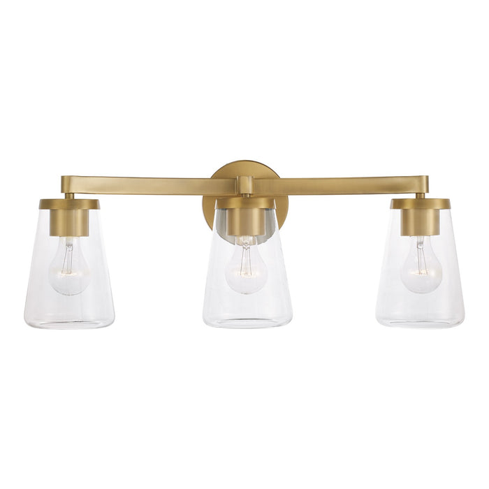 Capital Lighting - 161931AD-664 - Three Light Vanity - Aaron - Aged Brass